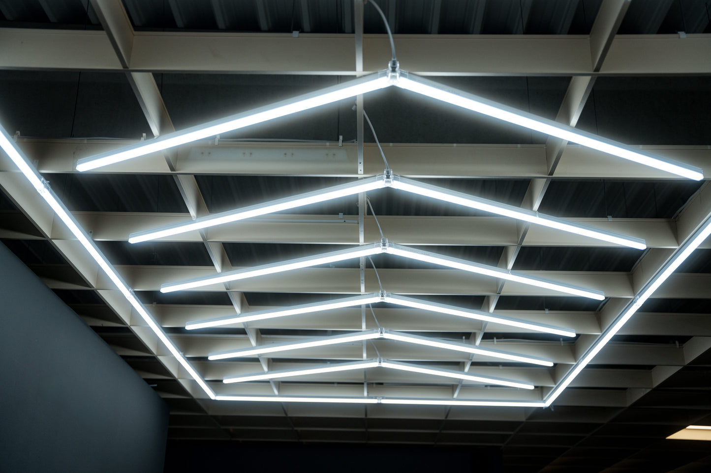 LED ceiling lighting arrow optics with LED frame