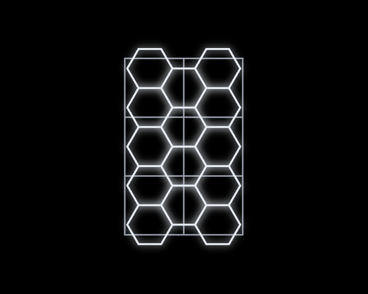 LED Deckenbeleuchtung Hexagon mit Aluminiumrahmen