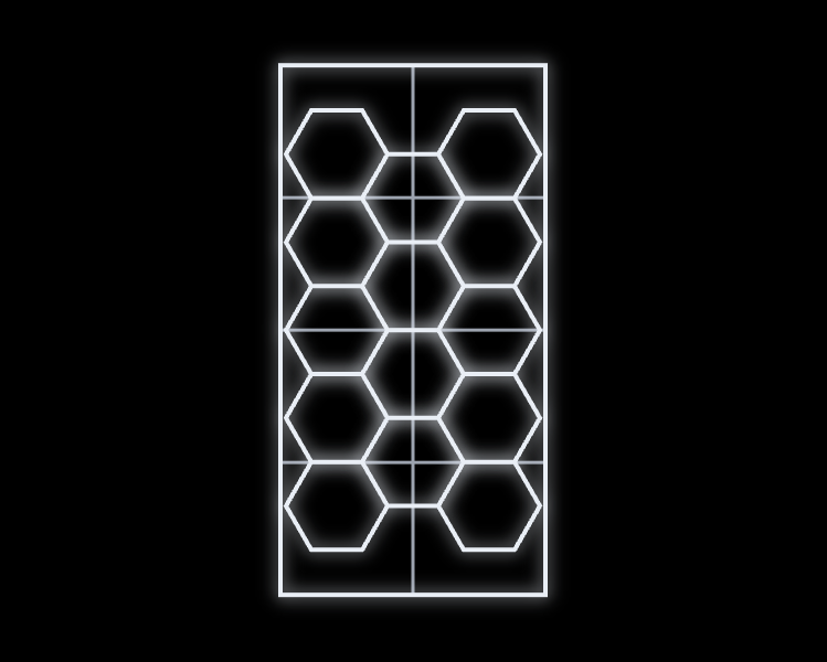 LED Deckenbeleuchtung Hexagon mit Aluminiumrahmen