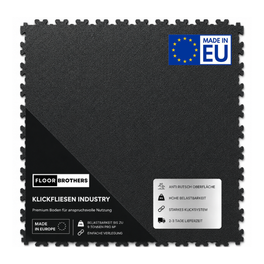 PVC Klickfliese INDUSTRY 7mm für industriellen Einsatz - Anti-Rutsch-Profil