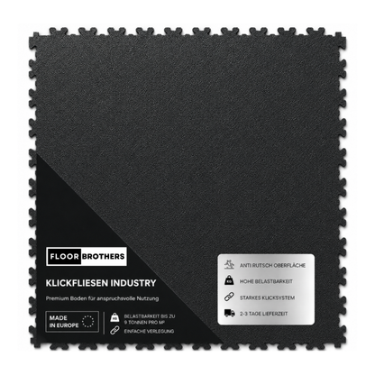 PVC Klickfliese INDUSTRY 7mm für industriellen Einsatz - Anti-Rutsch-Profil