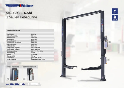 2 Säulen Hebebühne Weber Expert Serie SJC-10XL – 4.5M