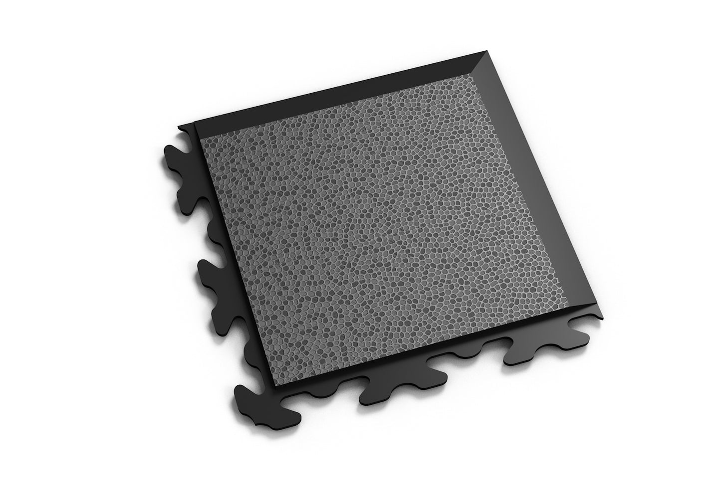 PVC Klickfliese Ecke Invisible Leder-Optik