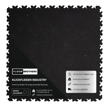 PVC Klickfliese INDUSTRY 7mm für industriellen Einsatz - Anti-Rutsch-Profil