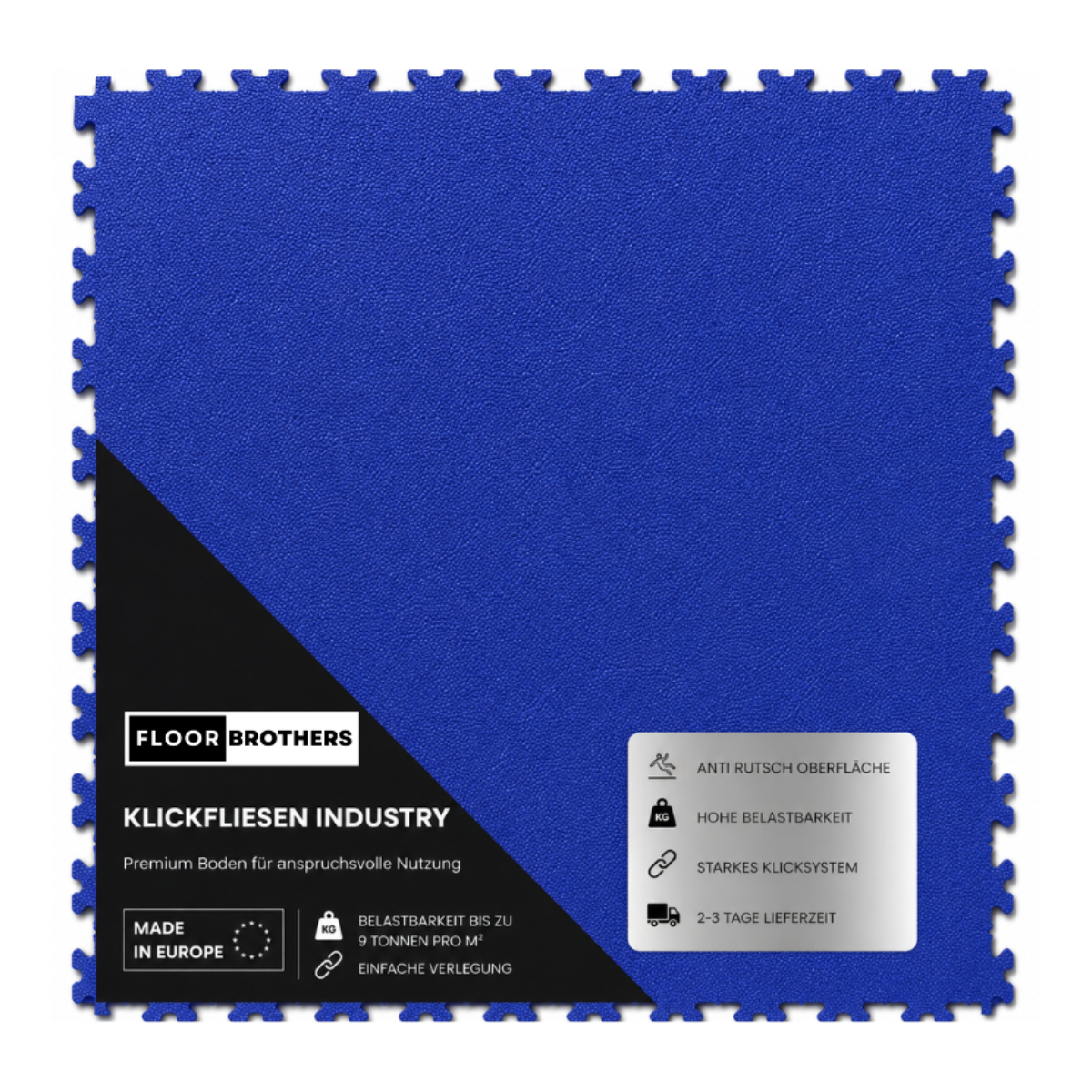 PVC Klickfliese INDUSTRY 7mm für industriellen Einsatz - Anti-Rutsch-Profil