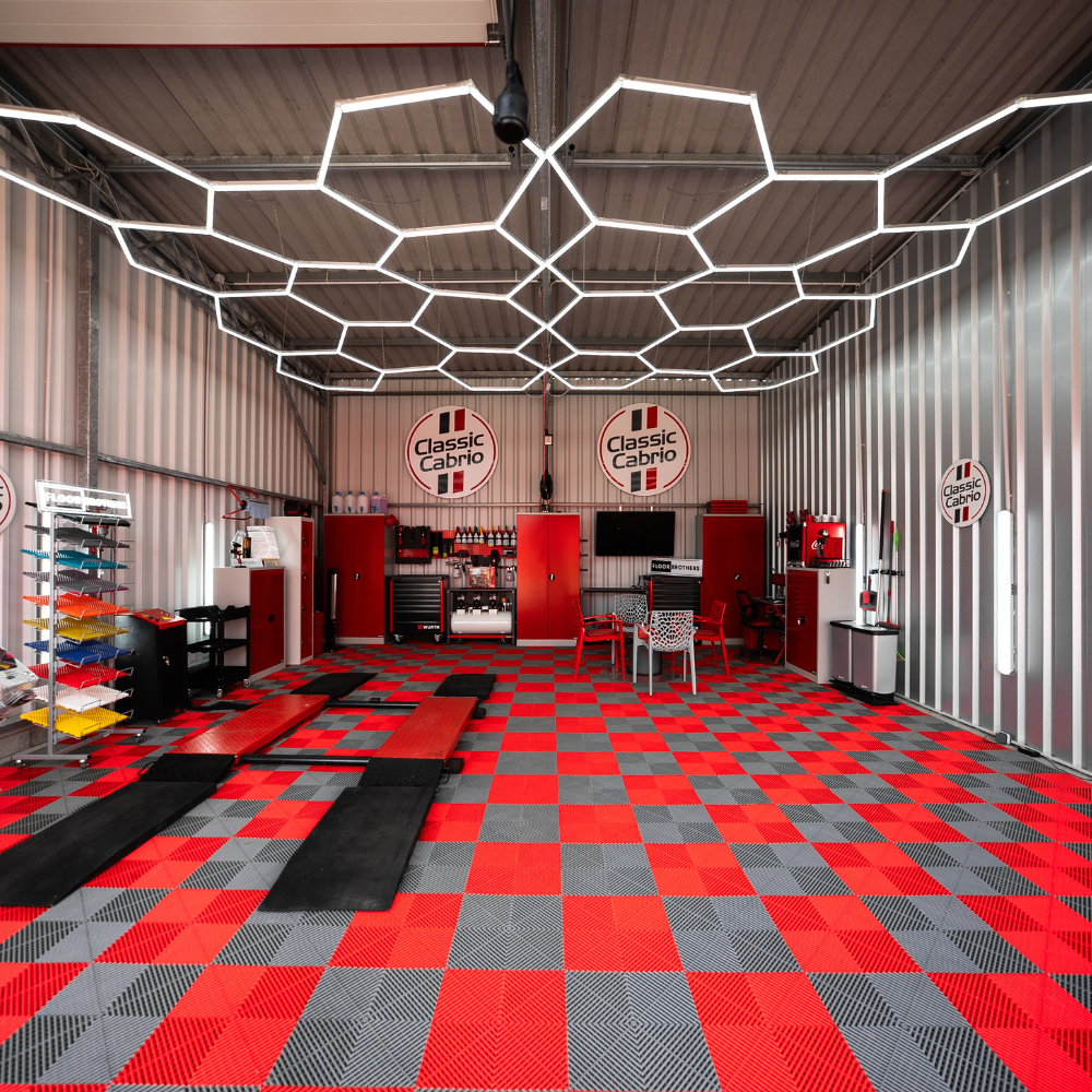 Klickfliesen GRID (belüftet) für Garage, Werkstatt und vieles mehr