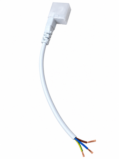 Stromkabel mit Stopfen 7cm weiß 3-pin