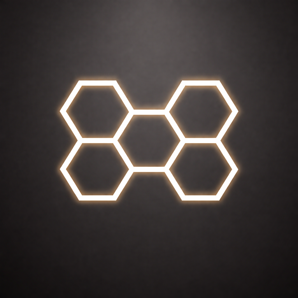 LED Deckenbeleuchtung 5 Grid Hexagon
