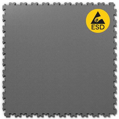 PVC Klickfliese INDUSTRY ESD Leder-Optik 7mm für industriellen Einsatz - Anti-Rutsch-Profil
