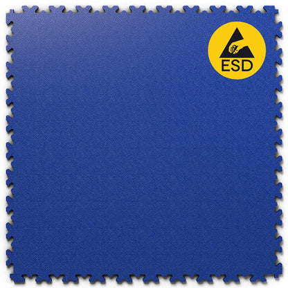 PVC Klickfliese INDUSTRY ESD Leder-Optik 7mm für industriellen Einsatz - Anti-Rutsch-Profil