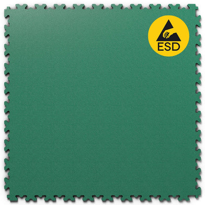 PVC Klickfliese INDUSTRY ESD Leder-Optik 7mm für industriellen Einsatz - Anti-Rutsch-Profil