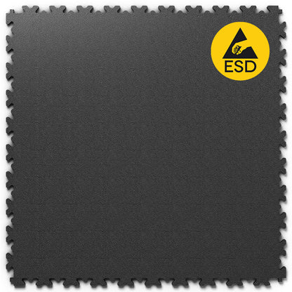 PVC Klickfliese INDUSTRY ESD Leder-Optik 7mm für industriellen Einsatz - Anti-Rutsch-Profil