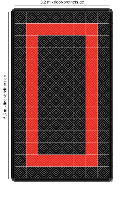 Highlightflächen in 5,6 x 3,2 Meter