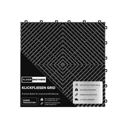 Klickfliesen GRID (belüftet) für Garage, Werkstatt und vieles mehr