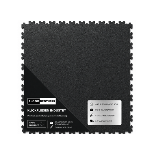 PVC Klickfliese INDUSTRY 7mm für industriellen Einsatz - Anti-Rutsch-Profil