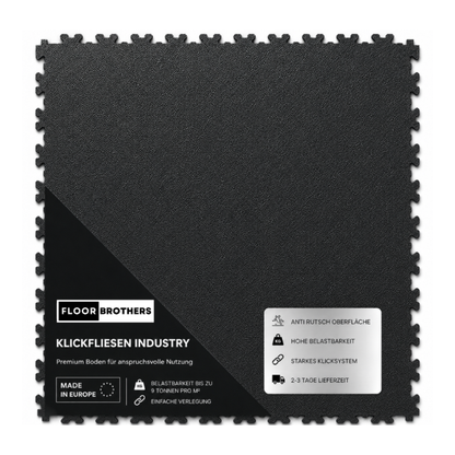 PVC Klickfliese INDUSTRY 7mm für industriellen Einsatz - Anti-Rutsch-Profil
