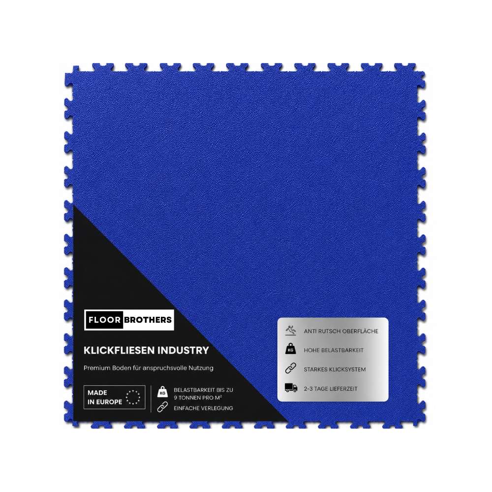 PVC Klickfliese INDUSTRY 7mm für industriellen Einsatz - Anti-Rutsch-Profil
