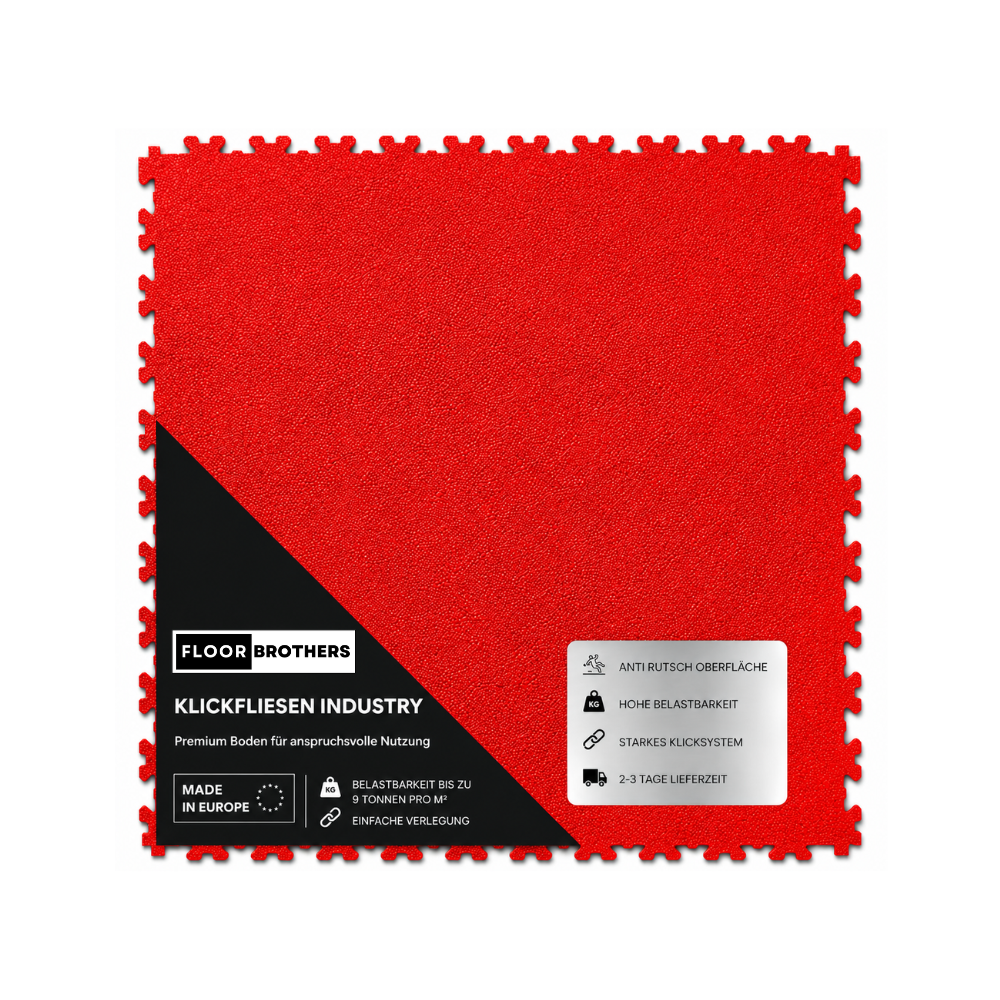 PVC Klickfliese INDUSTRY 7mm für industriellen Einsatz - Anti-Rutsch-Profil