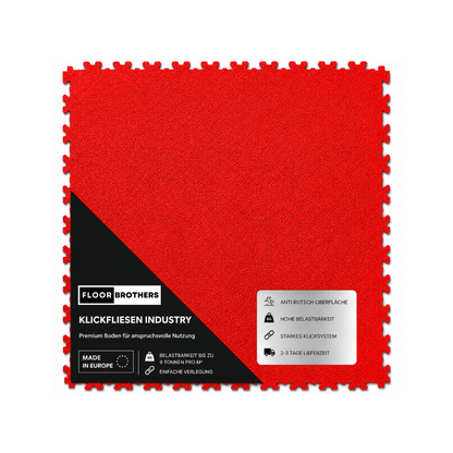 PVC Klickfliese INDUSTRY 7mm für industriellen Einsatz - Anti-Rutsch-Profil