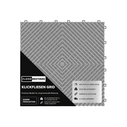 Klickfliesen GRID (belüftet) für Garage, Werkstatt und vieles mehr