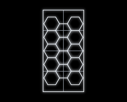 LED Deckenbeleuchtung Hexagon mit Aluminiumrahmen