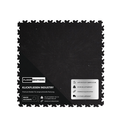 PVC Klickfliese INDUSTRY 7mm für industriellen Einsatz - Anti-Rutsch-Profil