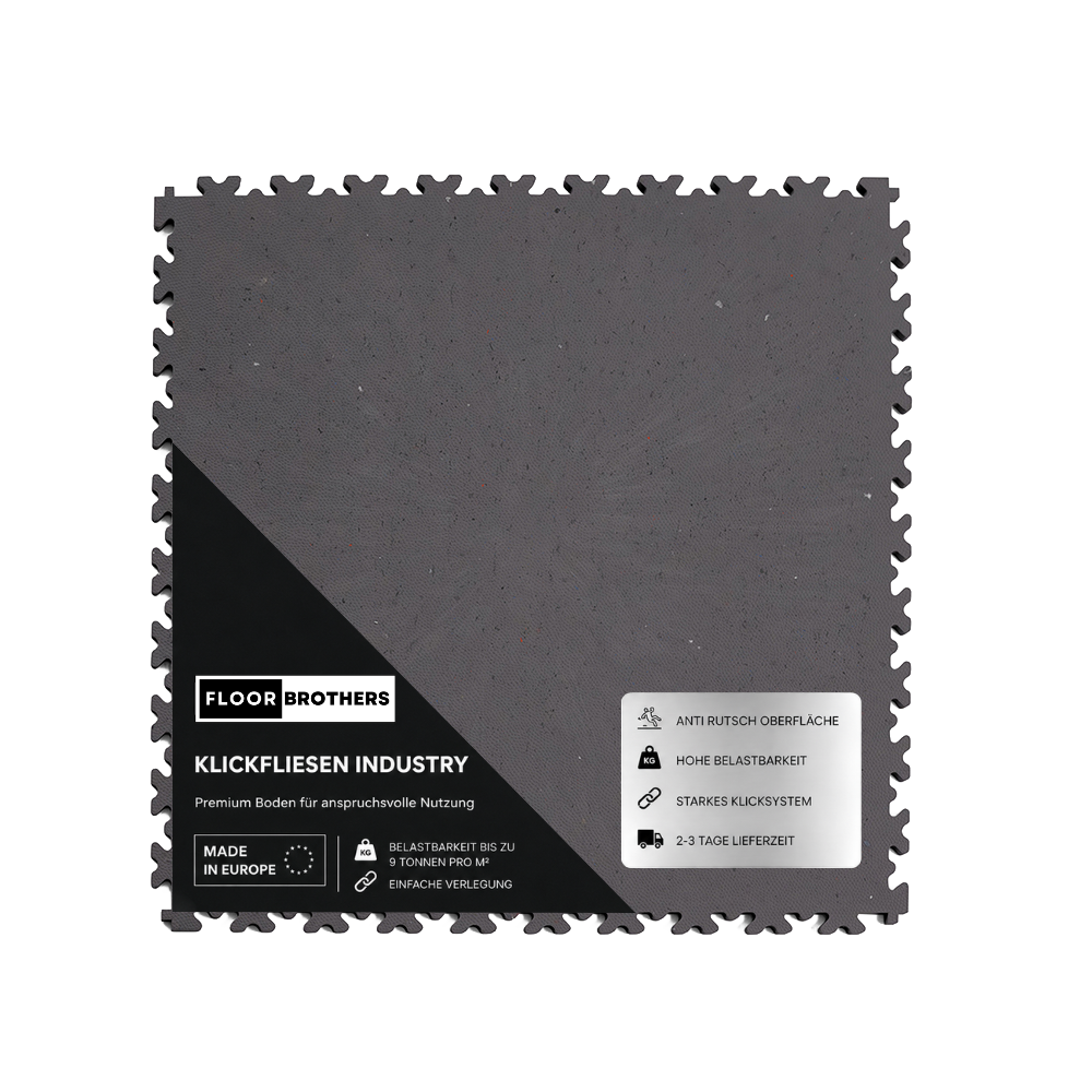 PVC Klickfliese INDUSTRY 7mm für industriellen Einsatz - Anti-Rutsch-Profil