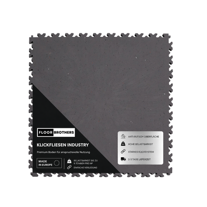 PVC Klickfliese INDUSTRY 7mm für industriellen Einsatz - Anti-Rutsch-Profil