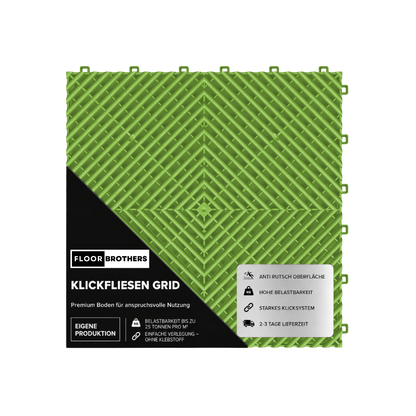 Klickfliesen GRID (belüftet) für Garage, Werkstatt und vieles mehr