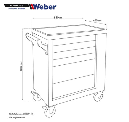 Mobiler Werkstattwagen 154-teilig