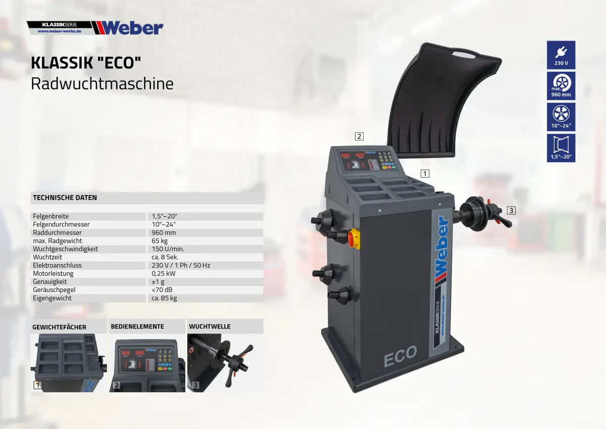 PKW Reifenmontiermaschine STM-102 und Radwuchtmaschine "ECO"