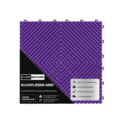 Klickfliesen GRID (belüftet) für Garage, Werkstatt und vieles mehr