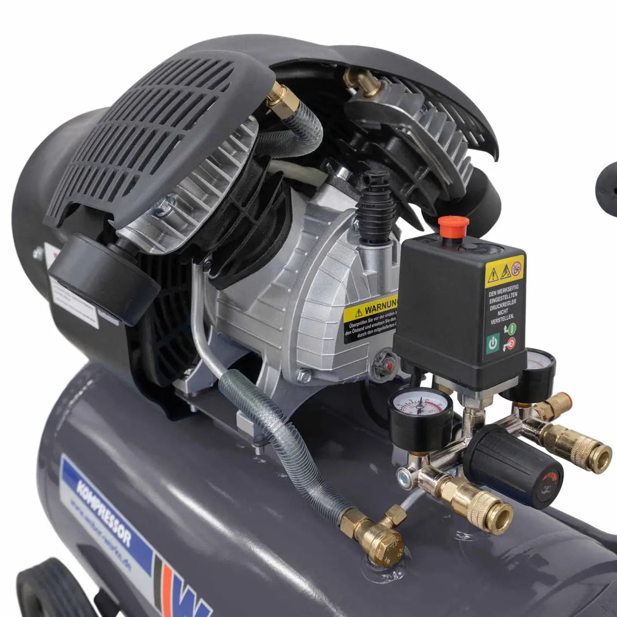 PKW Reifenmontiermaschine 1021 und Radwuchtmaschine "ECO" inkl. Werkstattkompressor 230 V / 10 bar / 50 l Tank
