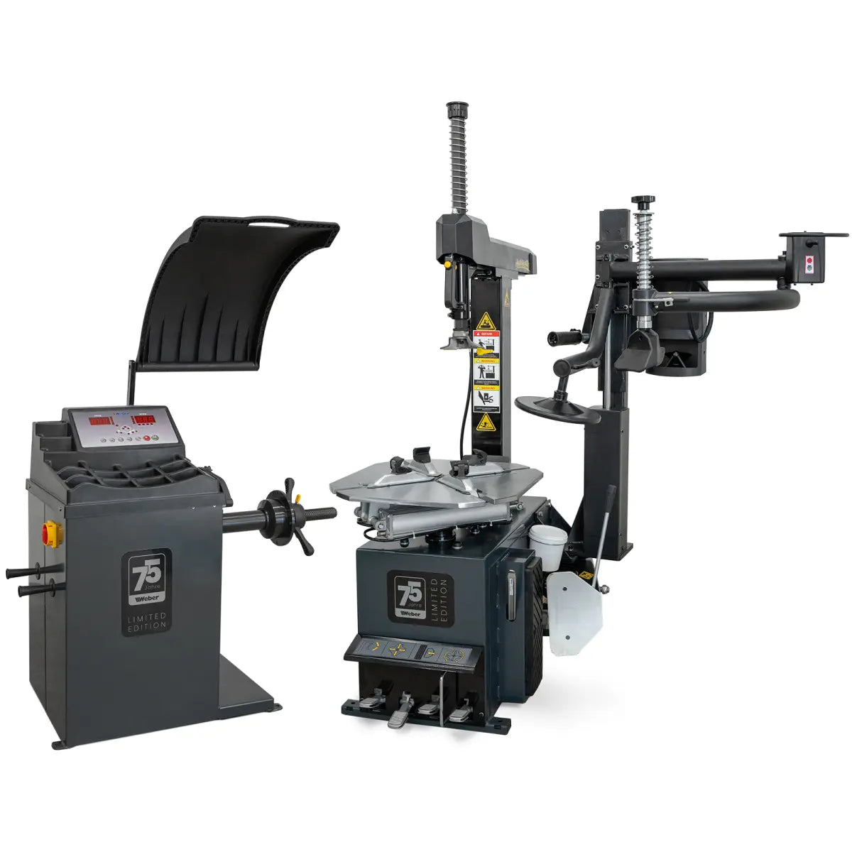 PKW Reifenmontiermaschine Weber STM-75 und Radwuchtmaschine STW-75 inkl. Hilfsmontagearm rechts
