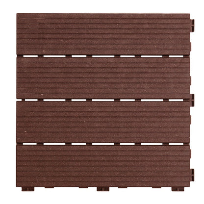 Terrassenfliese Holz-Optik 30x30cm aus Kunststoff