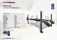 Mobile 4 Säulen Parkhebebühne Weber Profi Serie Autolift 3.6